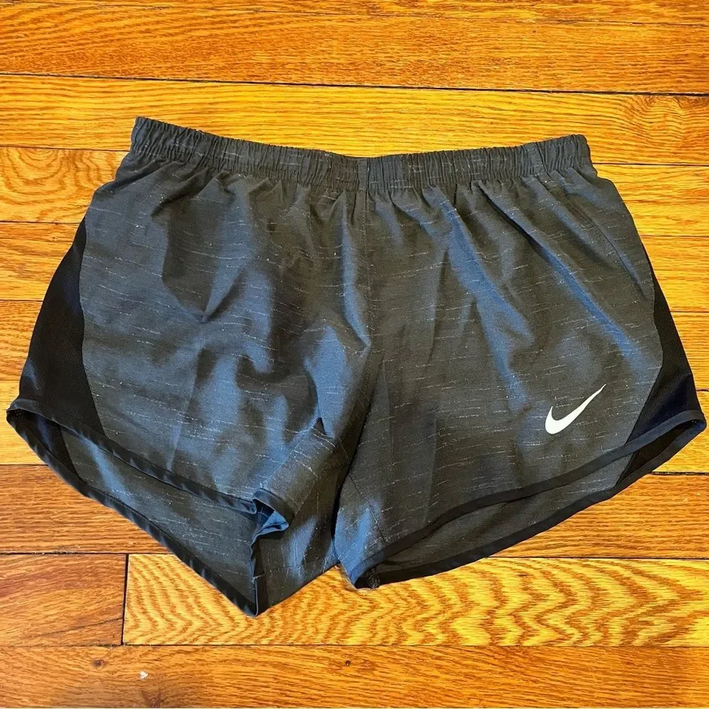 Nike DRI-FIT Thunder Grey & Black 3” Running Shorts Size XS